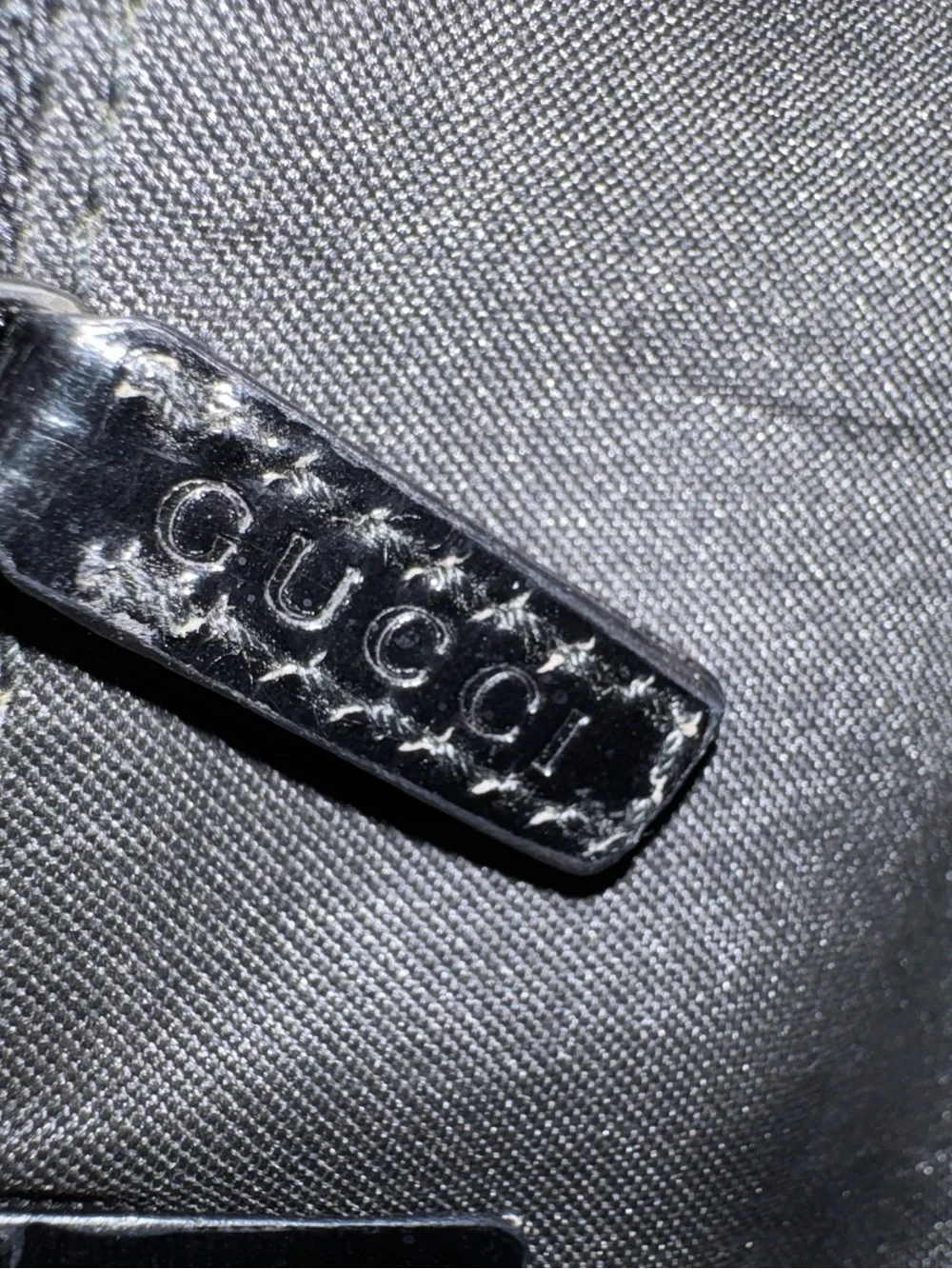 Gucci Black GG Monogram Shoulder Bag w/COA